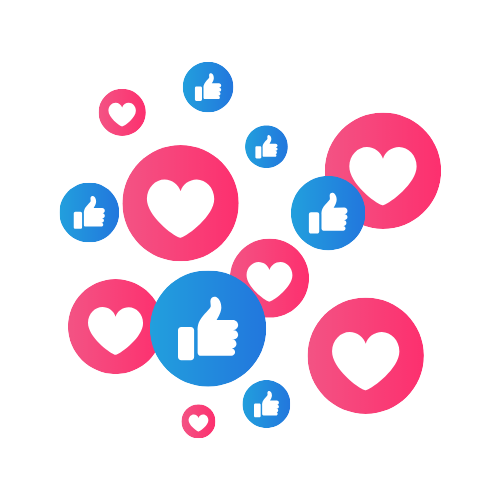 A vibrant social media management illustration
